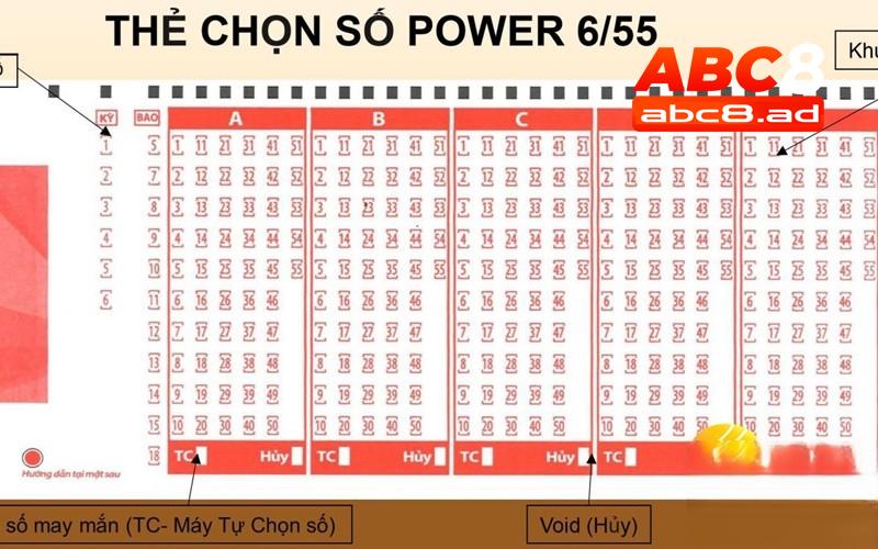 Số lượng các số và bộ số trong vietlott power 6/55